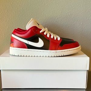 Women’s Air Jordan 1 low Red/BLK. Wore but in great condition and look brand new